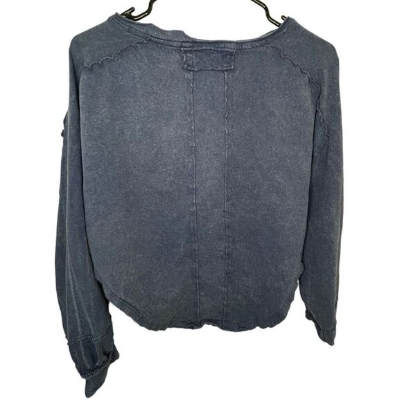 We The Free, Free People Poncho Style Long Sleeve Shirt With Button Details - Picture 5 of 6